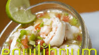 Ceviche de camarón, delicado y ligero, pero gustoso.. Ceviche de camarón, delicado y ligero, pero gustoso..