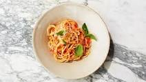 Spaghetti with Fresh Tomato-Basil Sauce Spaghetti with Fresh Tomato-Basil Sauce
