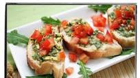 Rustic Basil Pesto Bruschetta Rustic Basil Pesto Bruschetta