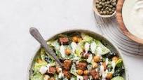 Vegan Caesar Salad with Crispy Tempeh & Crunchy Chickpeas Vegan Caesar Salad with Crispy Tempeh & Crunchy Chickpeas