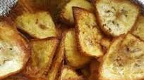 Air fried Banana chips - simple crispy plantain chips Air fried Banana chips - simple crispy plantain chips