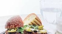 Curtis Stone's pork burger with spicy ginger pickles Curtis Stone's pork burger with spicy ginger pickles
