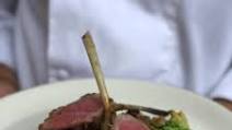 Hay Smoked Lamb with Potato Fondant and Petit Pois à la Française Hay Smoked Lamb with Potato Fondant and Petit Pois à la Française