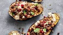 Roasted Eggplant with Beef & Tahini Sauce Roasted Eggplant with Beef & Tahini Sauce