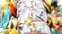 Roast Pork Loin with Apple Cider Mustard Sauce Roast Pork Loin with Apple Cider Mustard Sauce