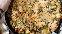 Baked Salmon and Wild Rice Casserole Baked Salmon and Wild Rice Casserole