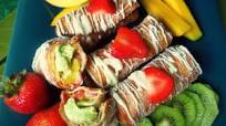 Sweet Chimichangas with Avocado Cream & Fruit Sweet Chimichangas with Avocado Cream & Fruit