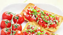 Bruschetta sur croûtons Bruschetta sur croûtons