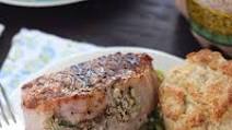 Pesto Rice Stuffed Pork Loin Chops Pesto Rice Stuffed Pork Loin Chops