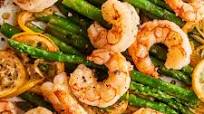 Lemony Roasted Shrimp and Asparagus Lemony Roasted Shrimp and Asparagus
