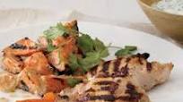 Chicken Tikka with Indian- Style Sweet Potato Salad Chicken Tikka with Indian- Style Sweet Potato Salad