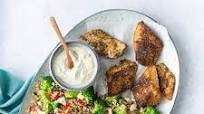 Greek Spiced Fish with Tzatziki Greek Spiced Fish with Tzatziki