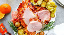 Orange Glazed Ham with Potatoes and Cabbage Orange Glazed Ham with Potatoes and Cabbage