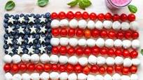 American Flag Caprese Salad with Blueberry-Balsamic Vinaigrette American Flag Caprese Salad with Blueberry-Balsamic Vinaigrette