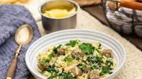 Orzo with Mini Sausage Meatballs and Kale Orzo with Mini Sausage Meatballs and Kale