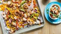 Sheet-Pan Chicken and Shrimp Fajitas Sheet-Pan Chicken and Shrimp Fajitas