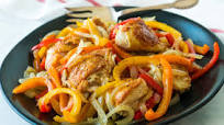 Sauteed Chicken With Peppers, Onions and Herbs Sauteed Chicken With Peppers, Onions and Herbs