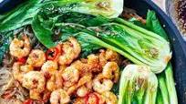 Sweet Potato Glass Noodle Stir-Fry With Shrimp & Bok Choy Sweet Potato Glass Noodle Stir-Fry With Shrimp & Bok Choy