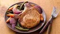 Oven-Roasted Pork Chops and Vegetables Oven-Roasted Pork Chops and Vegetables