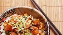 Salmon Poke With Macadamia Nuts and Fried Shallots Recipe Salmon Poke With Macadamia Nuts and Fried Shallots Recipe