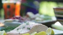 Cold Poached Salmon With Dill Mustard Sauce Cold Poached Salmon With Dill Mustard Sauce