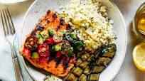 Lemon Thyme Grilled Salmon Cauliflower Rice Lemon Thyme Grilled Salmon Cauliflower Rice