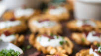 Waffle Fry Baked Potato Bites Waffle Fry Baked Potato Bites