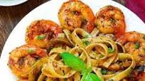 Pesto Shrimp Fettuccine in Mushroom Garlic Sauce Pesto Shrimp Fettuccine in Mushroom Garlic Sauce
