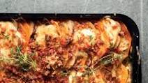 Veggie bake with bacon crumb Veggie bake with bacon crumb