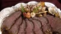 Roasted New York Strip Steak with Port Wine Mustard Sauce Roasted New York Strip Steak with Port Wine Mustard Sauce