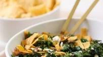 Feta Fiesta Kale Salad with Avocado and Crispy Tortilla Strips Recipe Feta Fiesta Kale Salad with Avocado and Crispy Tortilla Strips Recipe