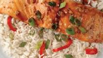 Honey-Ginger Baked Salmon with Jasmine Rice Honey-Ginger Baked Salmon with Jasmine Rice