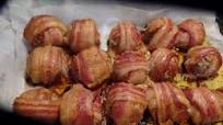 Giant Bacon-Wrapped Meatballs Giant Bacon-Wrapped Meatballs