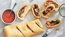Pepperoni and Spinach Stromboli Pepperoni and Spinach Stromboli