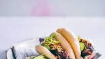 Braised Pork Belly with Spring Onions and Crushed Peanuts Bao Braised Pork Belly with Spring Onions and Crushed Peanuts Bao