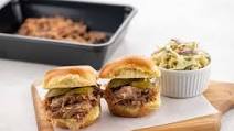 BBQ Pulled Pork Sliders with Creamy Corn Slaw no prep, quick cook BBQ Pulled Pork Sliders with Creamy Corn Slaw no prep, quick cook