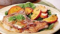 Pork Chops with Fresh Peaches & Basil Pork Chops with Fresh Peaches & Basil