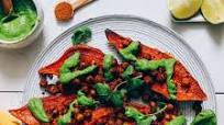 Masala Chickpea Stuffed Sweet Potatoes Masala Chickpea Stuffed Sweet Potatoes