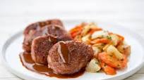 Coffee-Rubbed Pork Tenderloin with honey-roasted root vegetables Coffee-Rubbed Pork Tenderloin with honey-roasted root vegetables