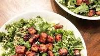 Vegan BBQ Tempeh Caesar Salad Vegan BBQ Tempeh Caesar Salad