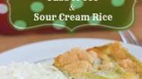 Chile Relleno Casserole & Sour Cream Rice Chile Relleno Casserole & Sour Cream Rice