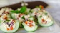 Greek Stuffed Cucumber Bites Greek Stuffed Cucumber Bites