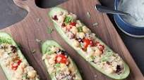 Cucumber and Hummus Boats Cucumber and Hummus Boats