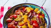 Sweet & Sour Peppers With Raisins & Capers {Peperonata Agrodolce} Sweet & Sour Peppers With Raisins & Capers {Peperonata Agrodolce}