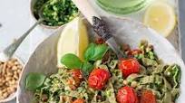 Healthy 15 minute pasta with green pesto (Vegan, GF) Healthy 15 minute pasta with green pesto (Vegan, GF)