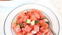 MEDITERRANEAN WATERMELON SALAD WITH FETA MEDITERRANEAN WATERMELON SALAD WITH FETA