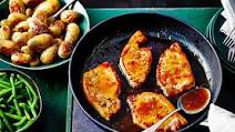 Marmalade pork with thyme-roasted baby potatoes Marmalade pork with thyme-roasted baby potatoes