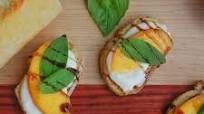 Peach and Honey Whipped Ricotta Crostini Peach and Honey Whipped Ricotta Crostini