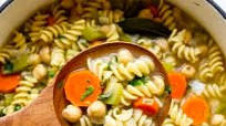 HEARTY CHICKPEA NOODLE SOUP (VEGAN) HEARTY CHICKPEA NOODLE SOUP (VEGAN)