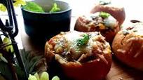 Achari Paneer Mini Bread Bowl With Cheesy Twist Recipe Achari Paneer Mini Bread Bowl With Cheesy Twist Recipe